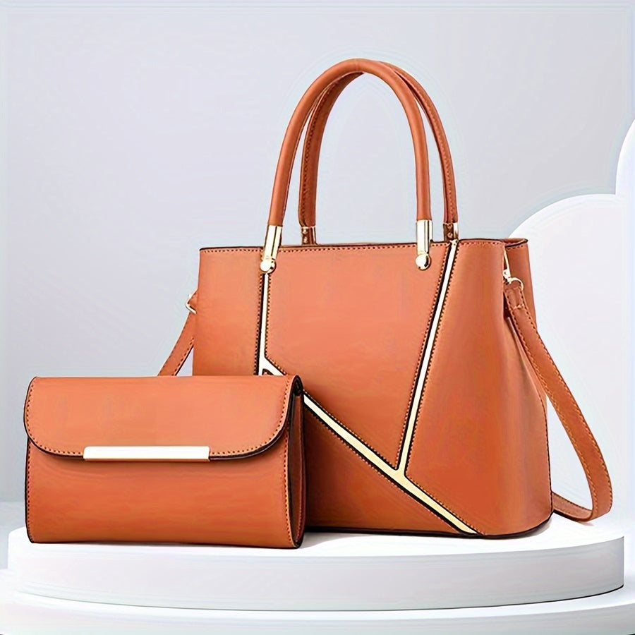 Lounelle - Tweedelige handtas set met tas en pouch dames