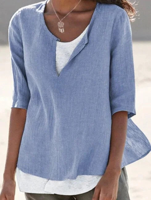 Carlotta - Casual zomerse blouse met gelaagd ontwerp dames