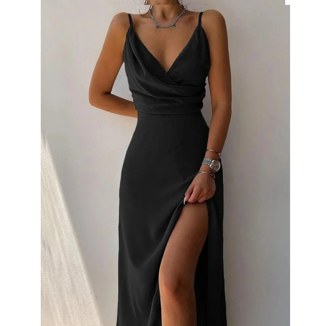 Margaux - Maxi zomerjurk met wikkelontwerp en dunne bandjes dames