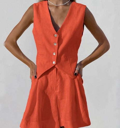 Anna - Tweedelige set met gilet dames