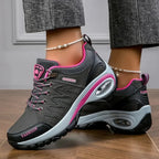 Waterafstotende wandelschoenen dames met antislipzool, veters en lichtgewicht constructie 1