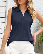 Clarine - Mouwloze blouse