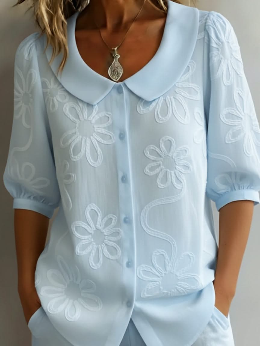 Romane - Top met natuurlijke bloemenprint dames