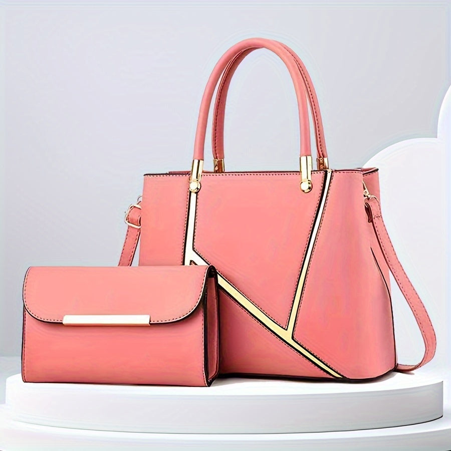 Lounelle - Tweedelige handtas set met tas en pouch dames