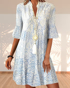 Giselle - Elegante mini jurk met halflange mouwen dames