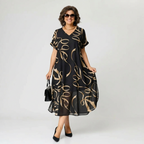 Valentine - Elegante zomerjurk met swirlprint dames
