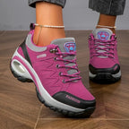 Waterafstotende wandelschoenen dames met antislipzool, veters en lichtgewicht constructie 2
