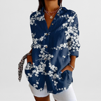 Lucienne - Vintage gebloemde zomerblouse dames