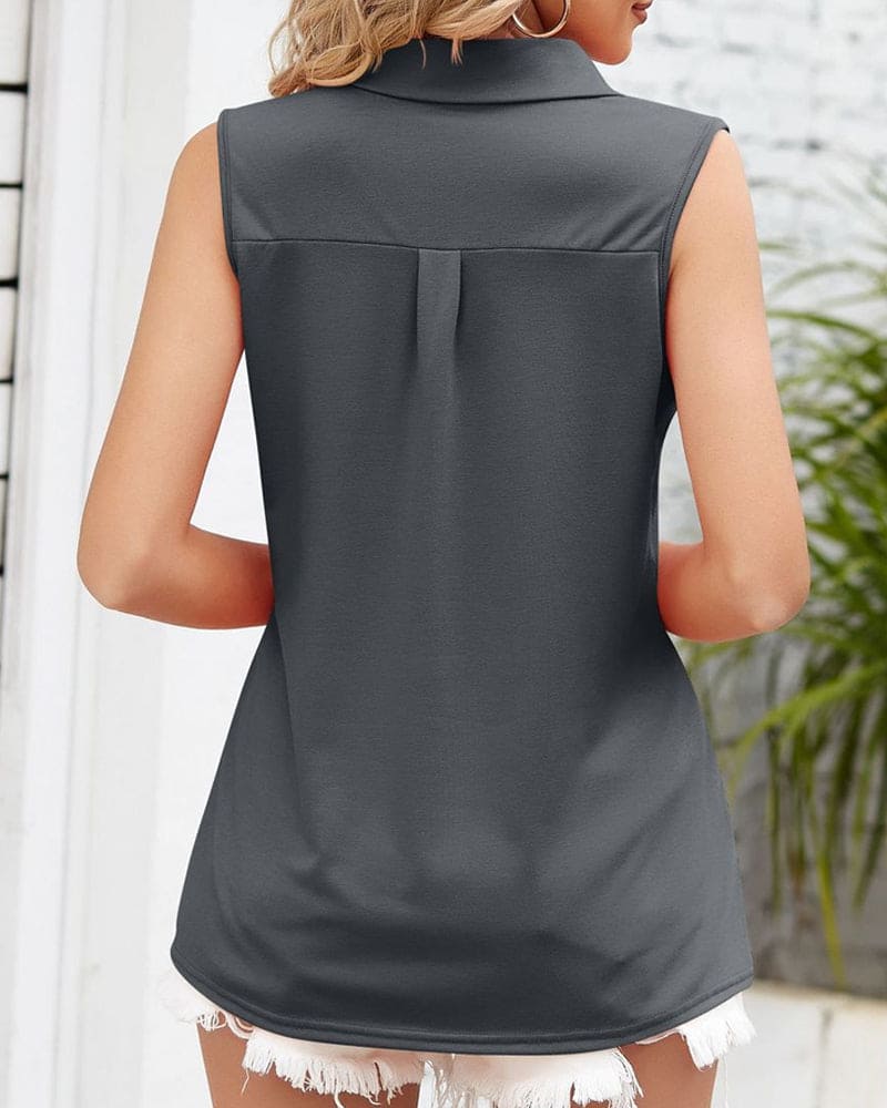 Clarine - Mouwloze blouse