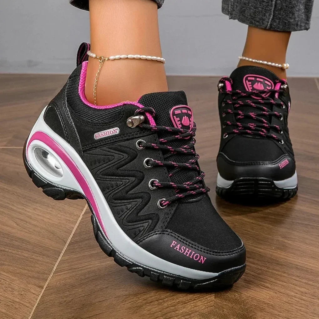 Waterafstotende wandelschoenen dames met antislipzool, veters en lichtgewicht constructie 3
