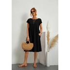 Valeria - Elegante zomerse midi jurk met korte mouwen dames