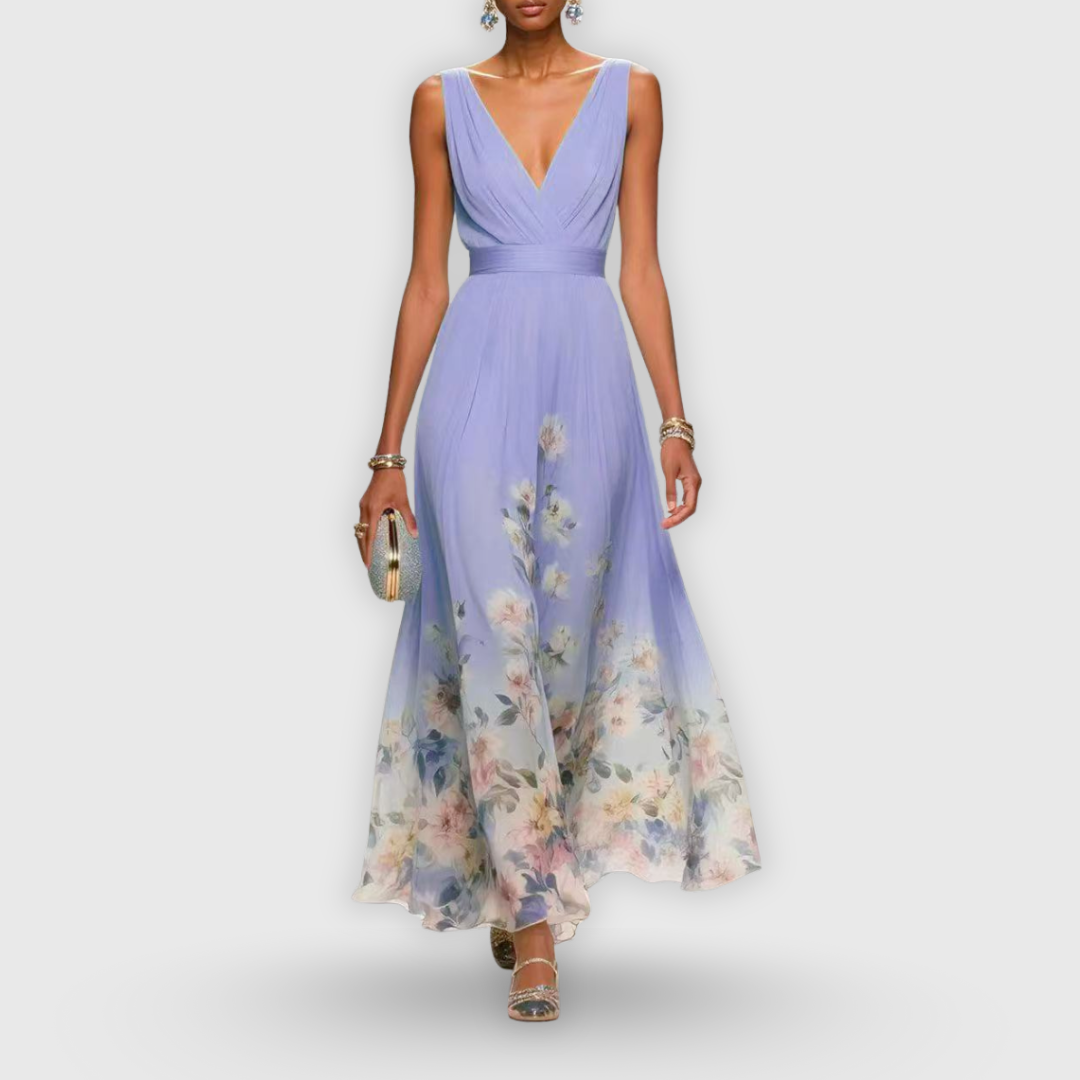Eugénie - Zomerse maxi jurk met V-hals dames