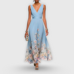 Eugénie - Zomerse maxi jurk met V-hals dames