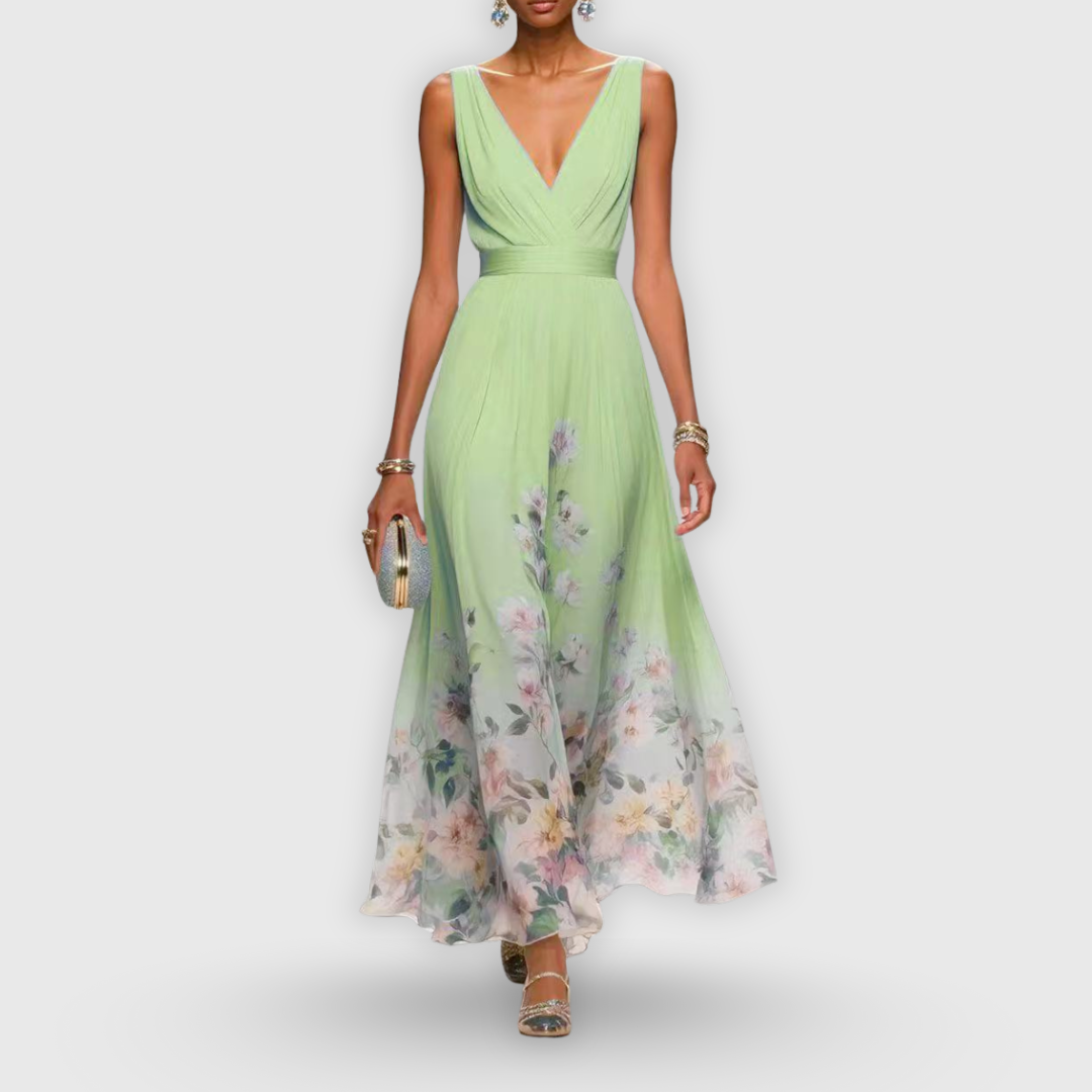 Eugénie - Zomerse maxi jurk met V-hals dames