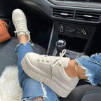 Chunky sneakers dames met dikke zool en vetersluiting 3