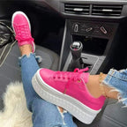 Chunky sneakers dames met dikke zool en vetersluiting 4