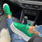 Chunky sneakers dames met dikke zool en vetersluiting 5