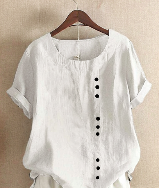 Federica - Zomerse blouse met korte mouwen en ronde hals dames