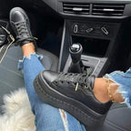 Chunky sneakers dames met dikke zool en vetersluiting 6