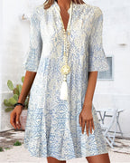 Giselle - Elegante mini jurk met halflange mouwen dames