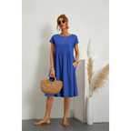 Valeria - Elegante zomerse midi jurk met korte mouwen dames