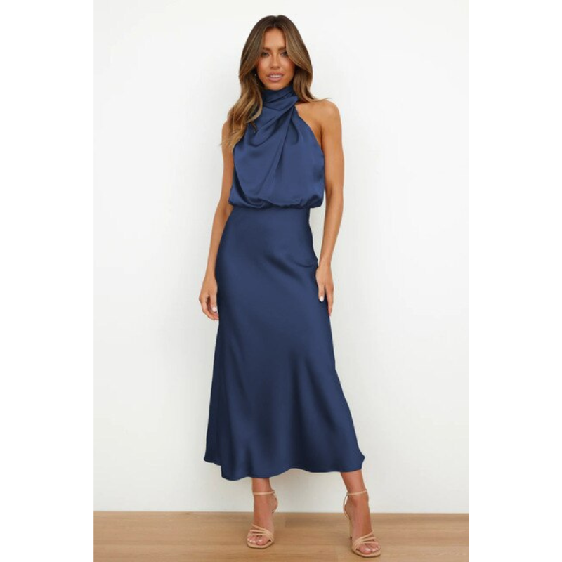 Eleonora - Avond maxi jurk met halterhals dames