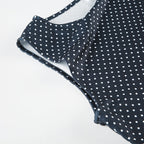 Lucelle - Mouwloze mini jurk met stippen en aansluitende taille dames