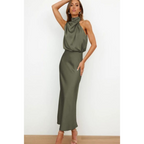 Eleonora - Avond maxi jurk met halterhals dames