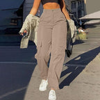Lenora - Cargo broek met hoge taille dames