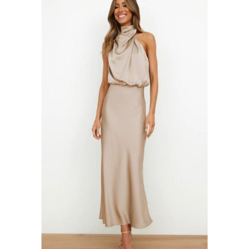 Eleonora - Avond maxi jurk met halterhals dames