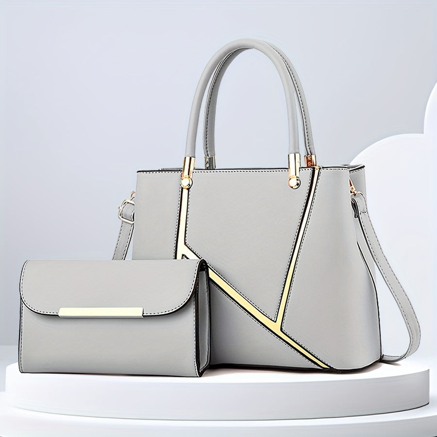 Lounelle - Tweedelige handtas set met tas en pouch dames
