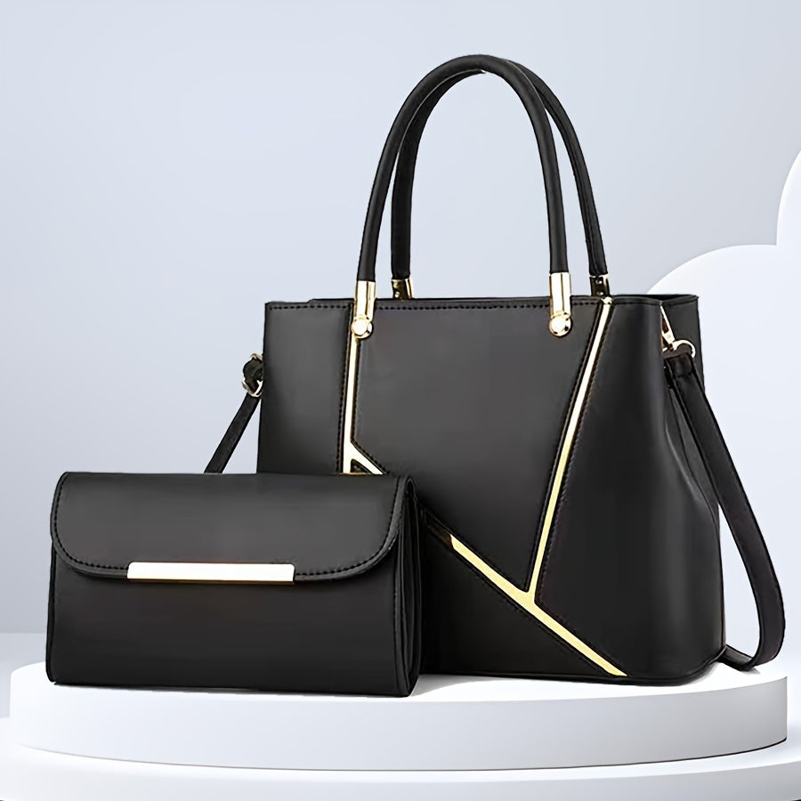 Lounelle - Tweedelige handtas set met tas en pouch dames