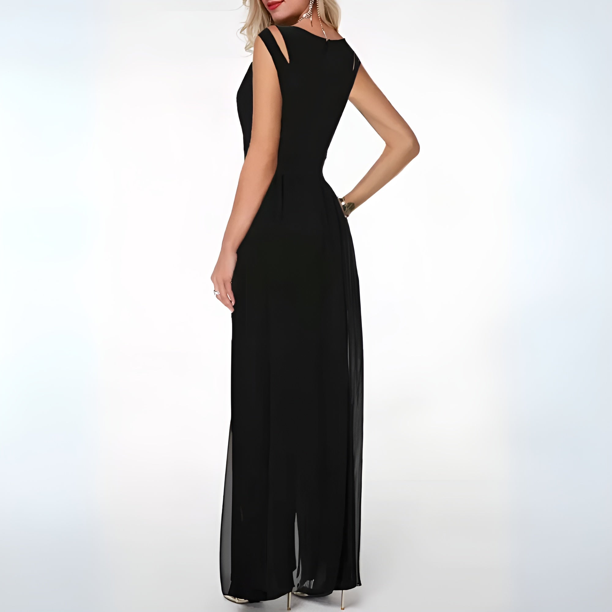 Ottavia - Mouwloze zomerse jumpsuit met wijde pijpen dames
