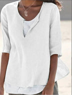 Carlotta - Casual zomerse blouse met gelaagd ontwerp dames