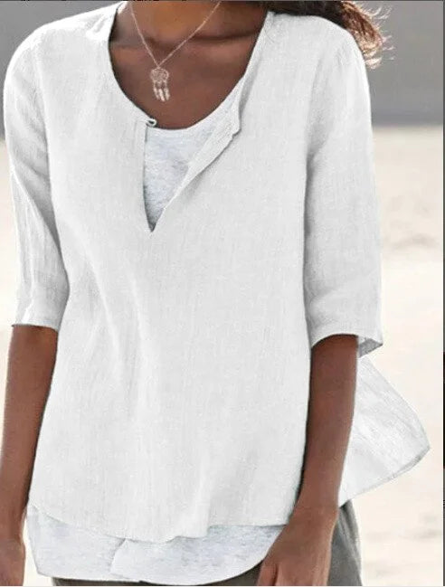 Carlotta - Casual zomerse blouse met gelaagd ontwerp dames