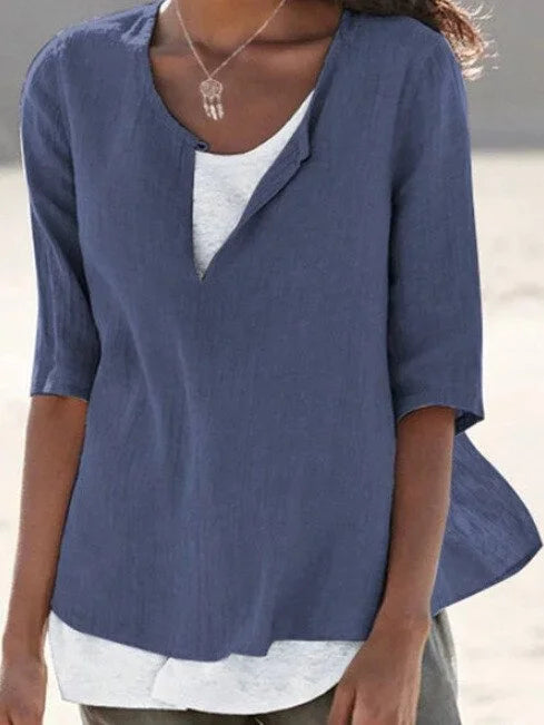 Carlotta - Casual zomerse blouse met gelaagd ontwerp dames