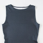 Lucelle - Mouwloze mini jurk met stippen en aansluitende taille dames