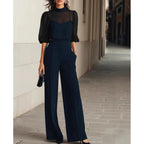 Elegante set dames met blouse en wijde pantalon