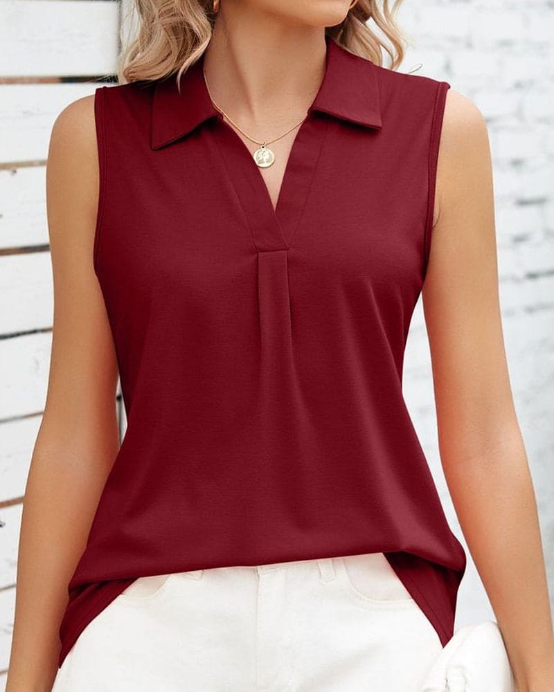 Clarine - Mouwloze blouse
