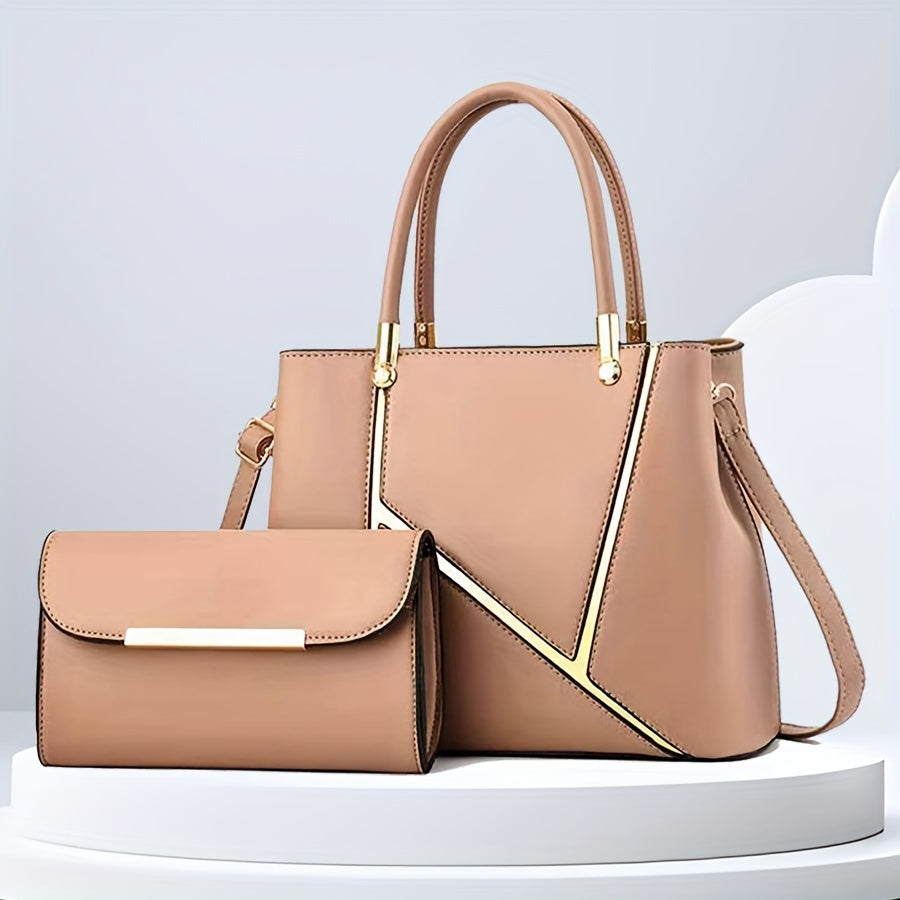 Lounelle - Tweedelige handtas set met tas en pouch dames