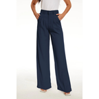 Letizia - Casual high-waist broek met wijde pijpen dames