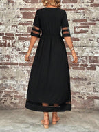Hortense - Maxi jurk met halflange mouwen dames