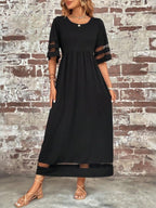 Hortense - Maxi jurk met halflange mouwen dames