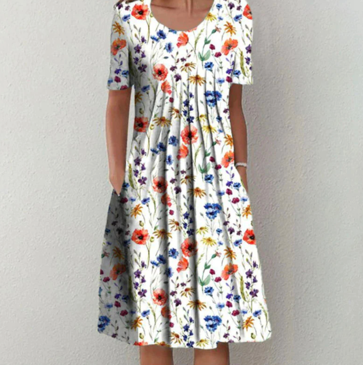 Lucia - Zomerse midi jurk met print dames