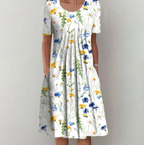 Lucia - Zomerse midi jurk met print dames