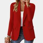 Getailleerde blazer dames met lange mouwen voor kantoor en dagelijks gebruik 5