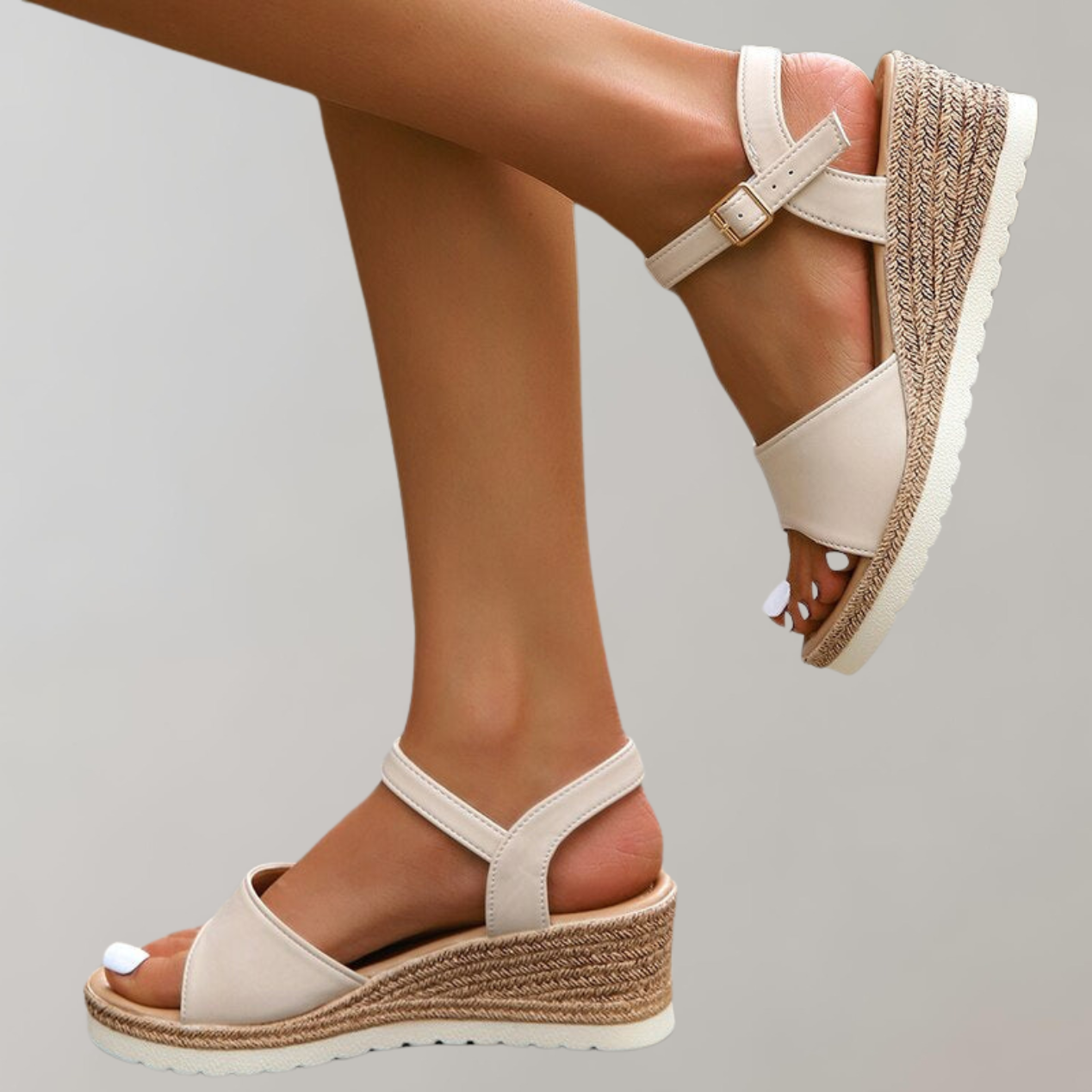 Hortense - Sandalen met sleehak met verstelbare bandjes dames