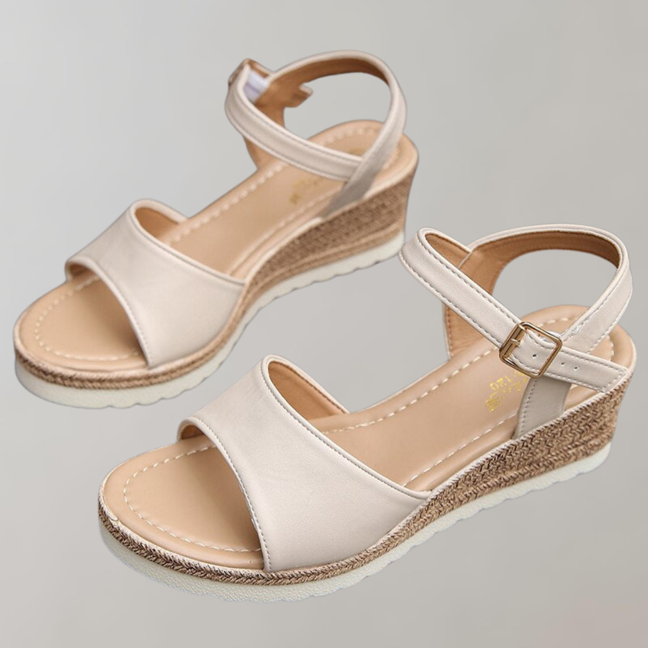 Hortense - Sandalen met sleehak met verstelbare bandjes dames