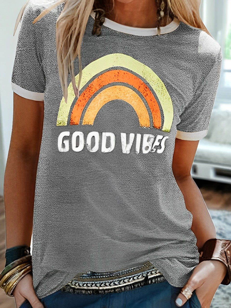 Macy - Good vibes shirt dames