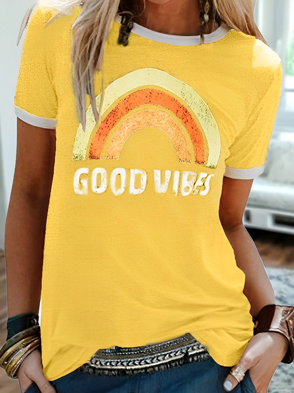 Macy - Good vibes shirt dames